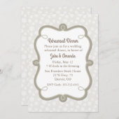 Ivory and Ecru Wedding Rehearsal Dinner Invitation Kaart (Voorkant / Achterkant)