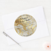 Ivory and Gold Glitter Body Butter Jar Label (Envelop)