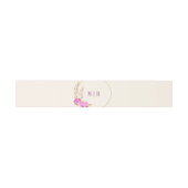 Ivory and Pink Orchid Floral Monogram Weddenschap Uitnodigingen Wikkel (Vlak)