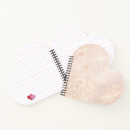 Ivory and rosegold accents florals AI art  Notitieboek