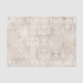 Ivory and White Butterfly Damask Tissuepapier (Voorkant)