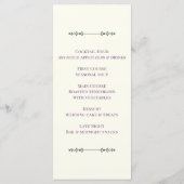 Ivory and Wreath / Boda Marfil y Corona Menu (Achterkant)