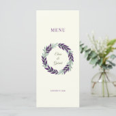 Ivory and Wreath / Boda Marfil y Corona Menu (Staand voorkant)