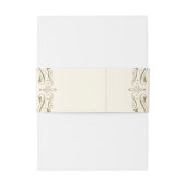 Ivory Antiek Vlaams huwelijksmonogram Uitnodigingen Wikkel (Achterkant Voorbeeld)