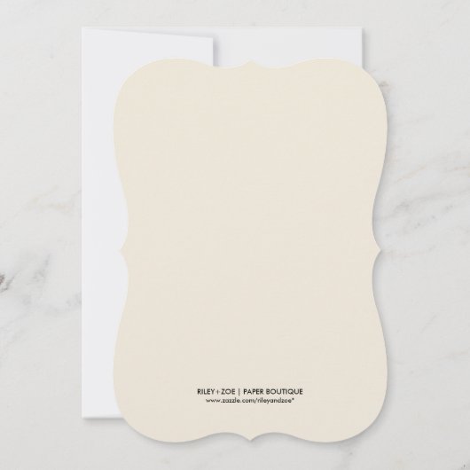  Ivory Art Deco Jubileum Kaart (Achterkant)