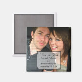 Ivory Art Deco Lijst Save the Date Magnet (Voorkant / Achterkant)