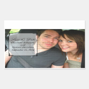Ivory Art Deco Lijst Save the Date Stickers
