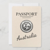 Ivory Australia Passport Bewaar de datum Save The Date (Voorkant)
