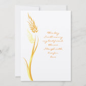 Ivory Autumn Wheat Wedding Invitation Kaart (Achterkant)