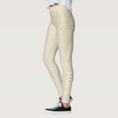 Ivory Awareness Ribbon Art Custom Words Leggings (Links)