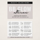 Ivory BB Glow Facial After Care Instruction Kaart (Voorkant /achterkant)