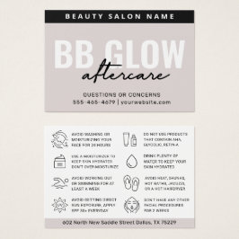 Ivory BB Glow Facial After Care Instruction Kaart