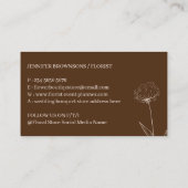 Ivory Beige Blush Dandelion Flower Hands Visitekaartje (Achterkant)