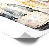 Ivory Beige Boho Sip Hoera Welkom Teken Poster (Hoek)