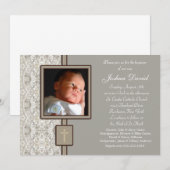 Ivory Beige Boy Fotodoop Kaart (Voorkant / Achterkant)