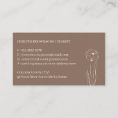 Ivory Beige Florist Hold Hand Flower Daisy Visitekaartje (Achterkant)