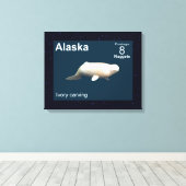 Ivory Beluga - Postage Alaska Canvas Afdruk (Insitu (Houten vloer))