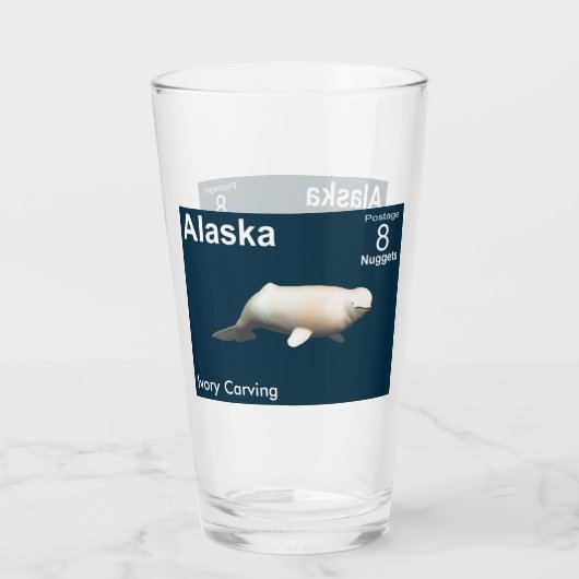 Ivory Beluga - Postage Alaska Glas (Achterkant)