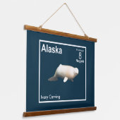 Ivory Beluga - Postage Alaska Hangend Wandkleed (Gebogen)