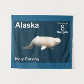 Ivory Beluga - Postage Alaska Wandkleed (Voorkant (horizontaal))