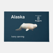 Ivory Beluga Whale Stamp Deurmat (Voorkant)