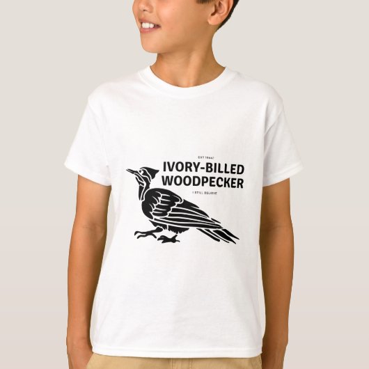 Ivory-billed woodpecker believer t-shirt (Voorkant)