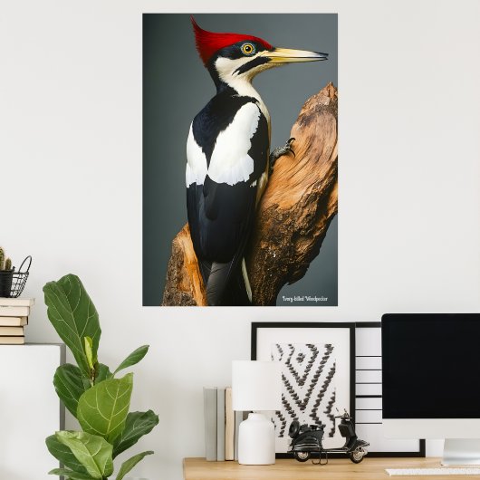 Ivory-billing Woodpecker Poster (Thuiskantoor)