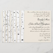 Ivory Birch Tree Wedding Invitations (Voorkant)