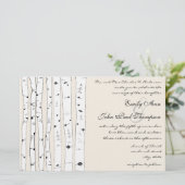 Ivory Birch Tree Wedding Invitations (Staand voorkant)