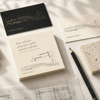 Ivory Black Architect Luxe Merk Minimalistisch Post-it® Notes