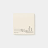 Ivory Black Architect Luxe Merk Minimalistisch Post-it® Notes (Voorkant)