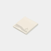 Ivory Black Architect Luxe Merk Minimalistisch Post-it® Notes (Schuin)