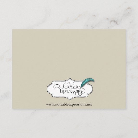 Ivory Black en Gold Damask Wedding Reception Informatiekaartje (Achterkant)