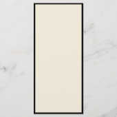 Ivory & Black Old Money Esthetiek Retro Bruiloft Menu (Achterkant)