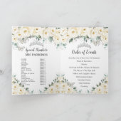 Ivory Bloemen Zilver Quinceañera Orde van het Even Programma (Binnen)