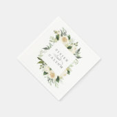 Ivory Bloom | Aangepersonaliseerde Floral Lijst We Servet (Hoek)