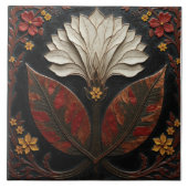 Ivory Bloom at Midnight Tegeltje (Voorkant)