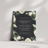 Ivory Bloom | Details Waterverf Floral Wedding Informatiekaartje