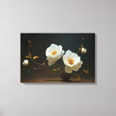 Ivory Bloom Elegance Canvas Afdruk (Voorkant)