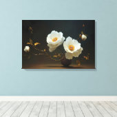 Ivory Bloom Elegantie Canvas Afdruk (Insitu (Houten vloer))