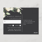 Ivory Bloom Floral Wedding Meal Choice RSVP Briefkaart (Achterkant)