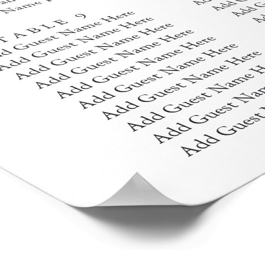 Ivory Bloom | Floral Wedding Seating Chart Poster (Hoek)