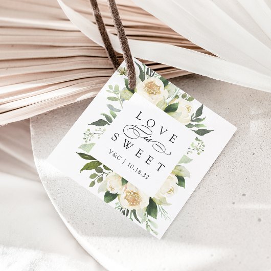 Ivory Bloom | "Liefde is Zoet" Trouwfoto Frame Bedankjes Labels