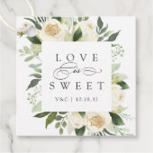 Ivory Bloom | "Liefde is Zoet" Trouwfoto Frame Bedankjes Labels (Voorkant)