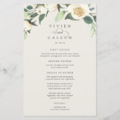Ivory Bloom | Menu Waterverf Floral Wedding (Voorkant)