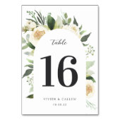 Ivory Bloom | Waterverf Floral Wedding Kaart (Voorkant)