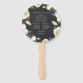Ivory Bloom | Waterverf programma Floral Wedding Handwaaier (Achterkant)