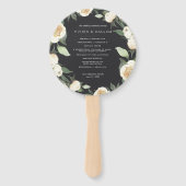 Ivory Bloom | Waterverf programma Floral Wedding Handwaaier (Voorkant)