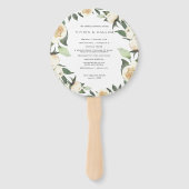 Ivory Bloom | Waterverf programma Floral Wedding Handwaaier (Voorkant)