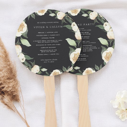 Ivory Bloom | Waterverf programma Floral Wedding Handwaaier